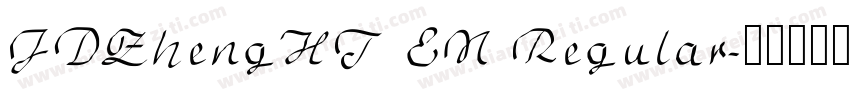 JDZhengHT EN Regular字体转换